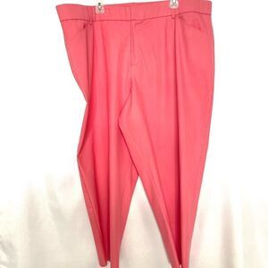 Cato Flat Front Pants Melon Coral Size 28W
